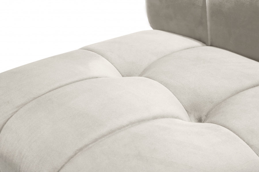 Limitless Cream Modular Velvet 10-Piece Sectional from Meridian - Luna Furniture