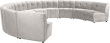 Limitless Cream Modular Velvet 10-Piece Sectional from Meridian - Luna Furniture