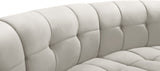 Limitless Cream Modular Velvet 10-Piece Sectional from Meridian - Luna Furniture