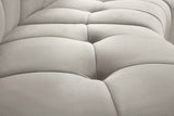 Limitless Cream Modular Velvet 10-Piece Sectional from Meridian - Luna Furniture