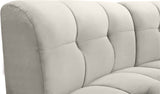 Limitless Cream Modular Velvet 10-Piece Sectional from Meridian - Luna Furniture