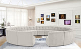 Limitless Cream Modular Velvet 15-Piece Sectional from Meridian - Luna Furniture