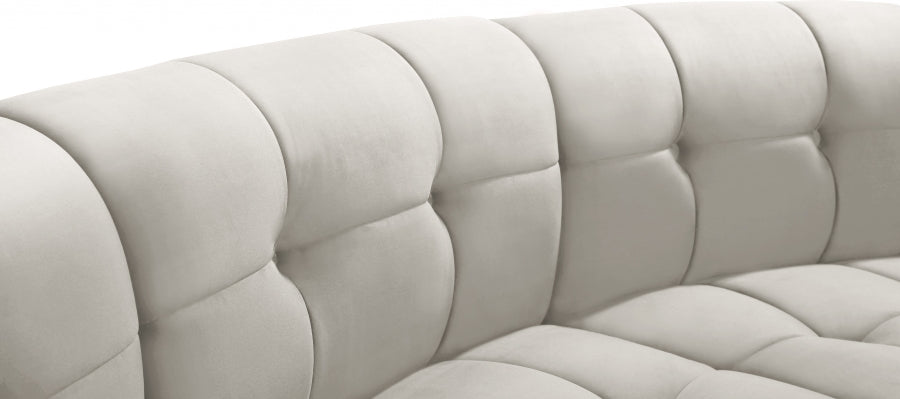 Limitless Cream Modular Velvet 15-Piece Sectional from Meridian - Luna Furniture