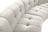 Limitless Cream Modular Velvet 15-Piece Sectional from Meridian - Luna Furniture