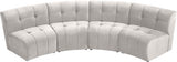 Limitless Cream Modular Velvet 4-Piece Sectional from Meridian - Luna Furniture