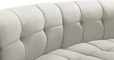 Limitless Cream Modular Velvet Loveseat from Meridian - Luna Furniture