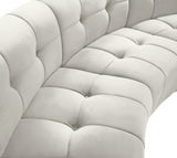 Limitless Cream Modular Velvet Loveseat from Meridian - Luna Furniture