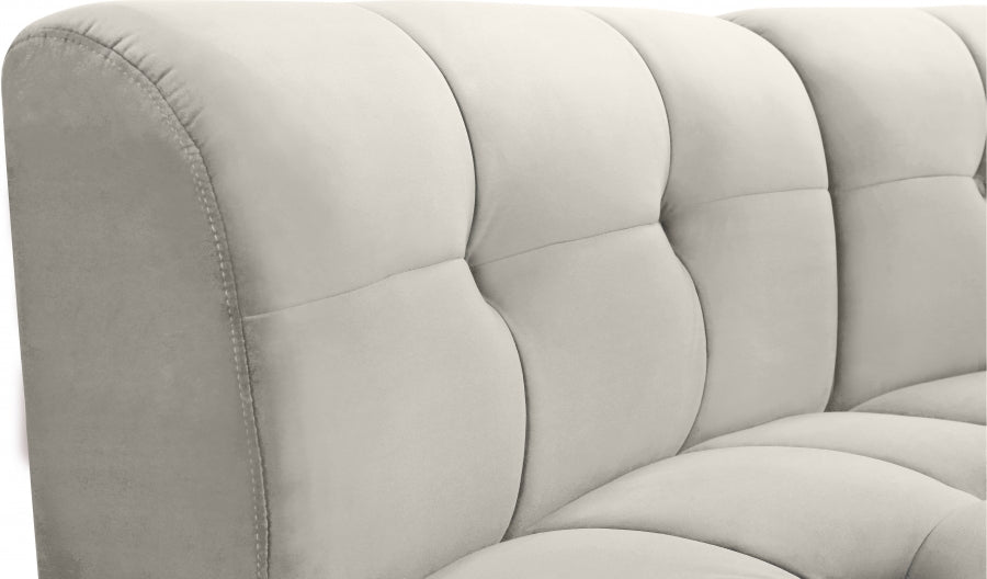 Limitless Cream Modular Velvet Loveseat from Meridian - Luna Furniture