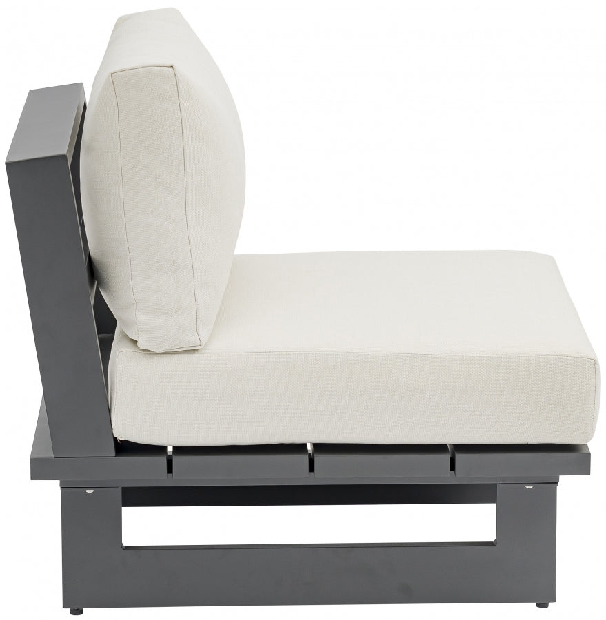 Maldives Cream Waterproof Fabric Outdoor Modular Accent Chair from Meridian - Luna Furniture