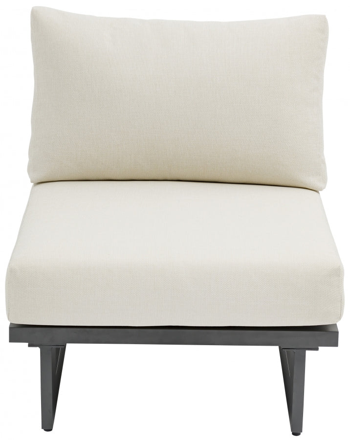 Maldives Cream Waterproof Fabric Outdoor Modular Accent Chair from Meridian - Luna Furniture