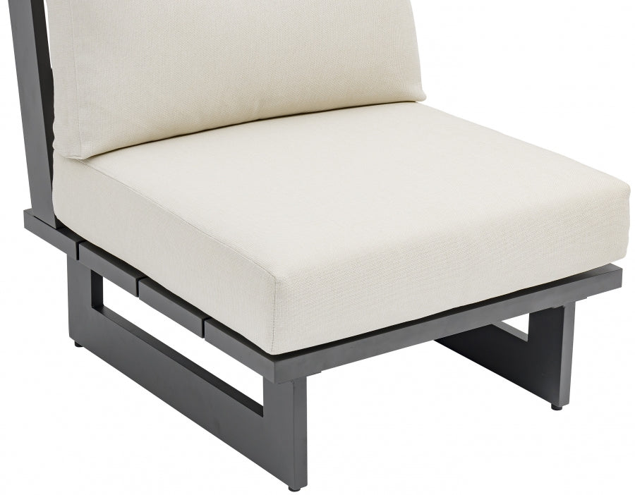 Maldives Cream Waterproof Fabric Outdoor Modular Accent Chair from Meridian - Luna Furniture