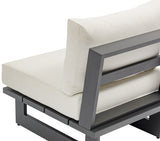 Maldives Cream Waterproof Fabric Outdoor Modular Accent Chair from Meridian - Luna Furniture