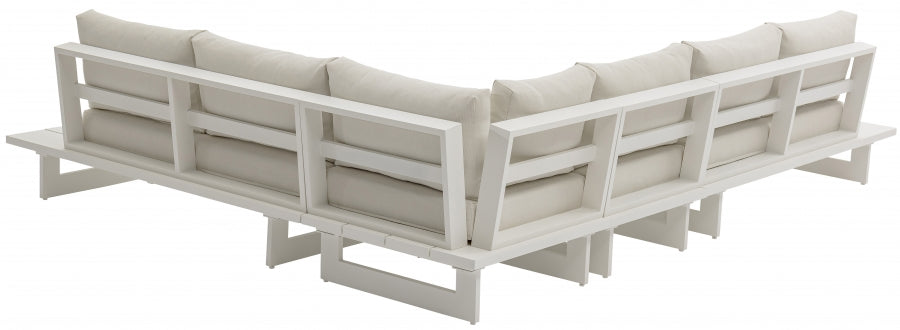 Maldives Cream Waterproof Fabric Outdoor Modular Sectional from Meridian - Luna Furniture