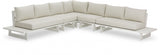 Maldives Cream Waterproof Fabric Outdoor Modular Sectional from Meridian - Luna Furniture