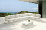 Maldives Cream Waterproof Fabric Outdoor Modular Sectional from Meridian - Luna Furniture