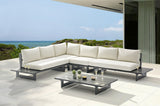 Maldives Cream Waterproof Fabric Outdoor Modular Sectional from Meridian - Luna Furniture