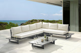 Maldives Cream Waterproof Fabric Outdoor Modular Sectional from Meridian - Luna Furniture