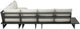 Maldives Cream Waterproof Fabric Outdoor Modular Sectional from Meridian - Luna Furniture