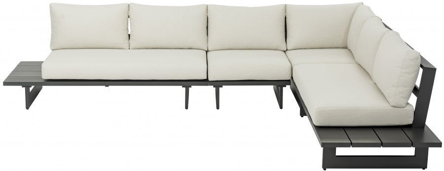 Maldives Cream Waterproof Fabric Outdoor Modular Sectional from Meridian - Luna Furniture