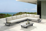 Maldives Cream Waterproof Fabric Outdoor Modular Sectional from Meridian - Luna Furniture