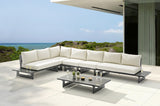 Maldives Cream Waterproof Fabric Outdoor Modular Sectional from Meridian - Luna Furniture