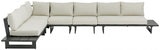 Maldives Cream Waterproof Fabric Outdoor Modular Sectional from Meridian - Luna Furniture