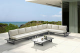 Maldives Cream Waterproof Fabric Outdoor Modular Sectional from Meridian - Luna Furniture