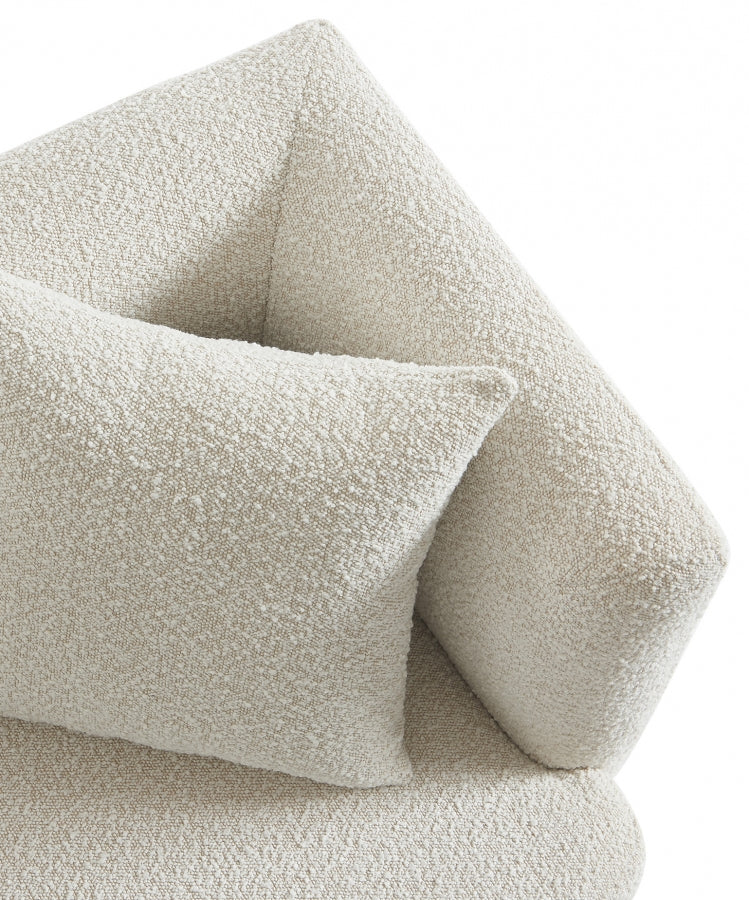 Marcel Cream Boucle Fabric Chair from Meridian - Luna Furniture