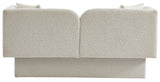 Marcel Cream Boucle Fabric Loveseat from Meridian - Luna Furniture