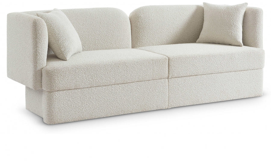 Marcel Cream Boucle Fabric Sofa from Meridian - Luna Furniture