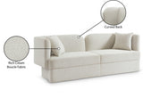 Marcel Cream Boucle Fabric Sofa from Meridian - Luna Furniture