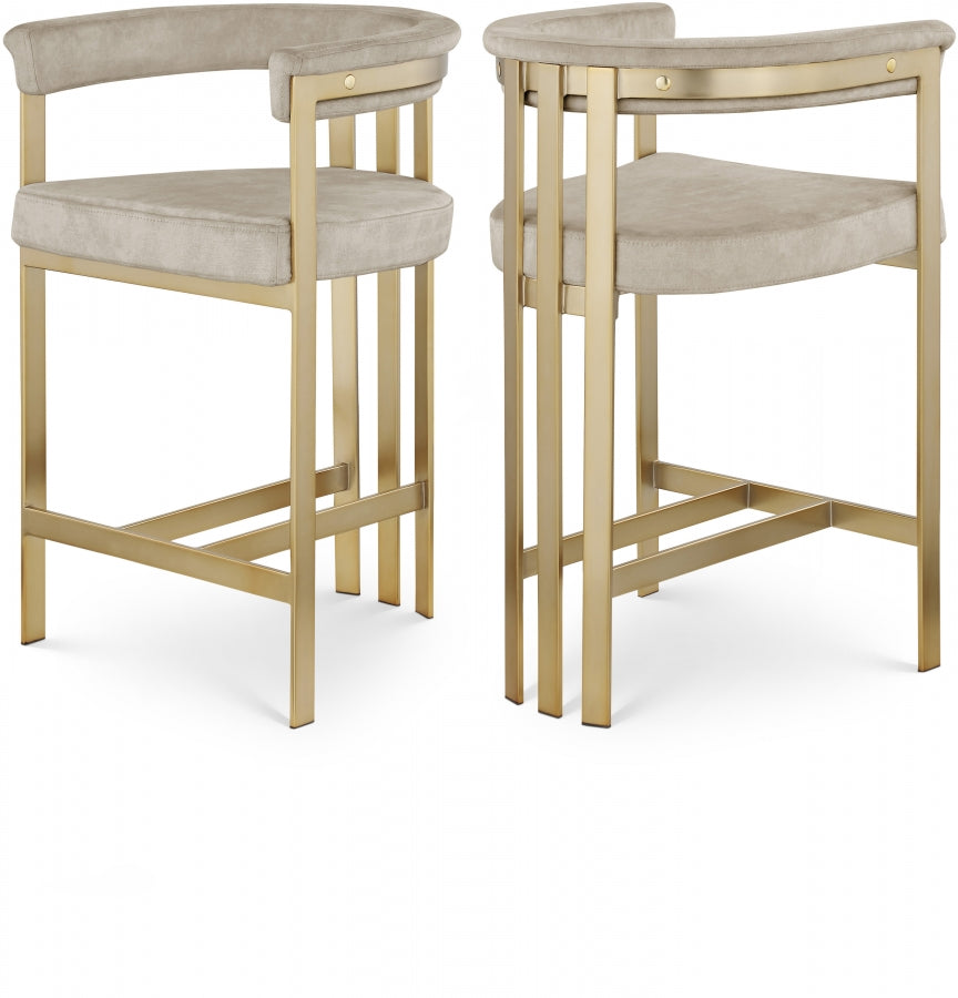 Marcello Cream Counter Stool from Meridian - Luna Furniture