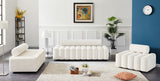 Melody Cream Velvet Sofa from Meridian - Luna Furniture