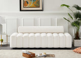 Melody Cream Velvet Sofa from Meridian - Luna Furniture