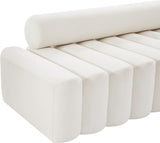 Melody Cream Velvet Sofa from Meridian - Luna Furniture