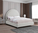 Milo Cream Boucle Fabric Full Bed from Meridian - Luna Furniture