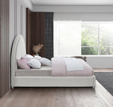 Milo Cream Boucle Fabric Full Bed from Meridian - Luna Furniture