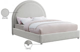 Milo Cream Boucle Fabric Queen Bed from Meridian - Luna Furniture