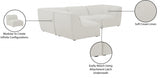 Miramar Cream Modular Sectional from Meridian - Luna Furniture