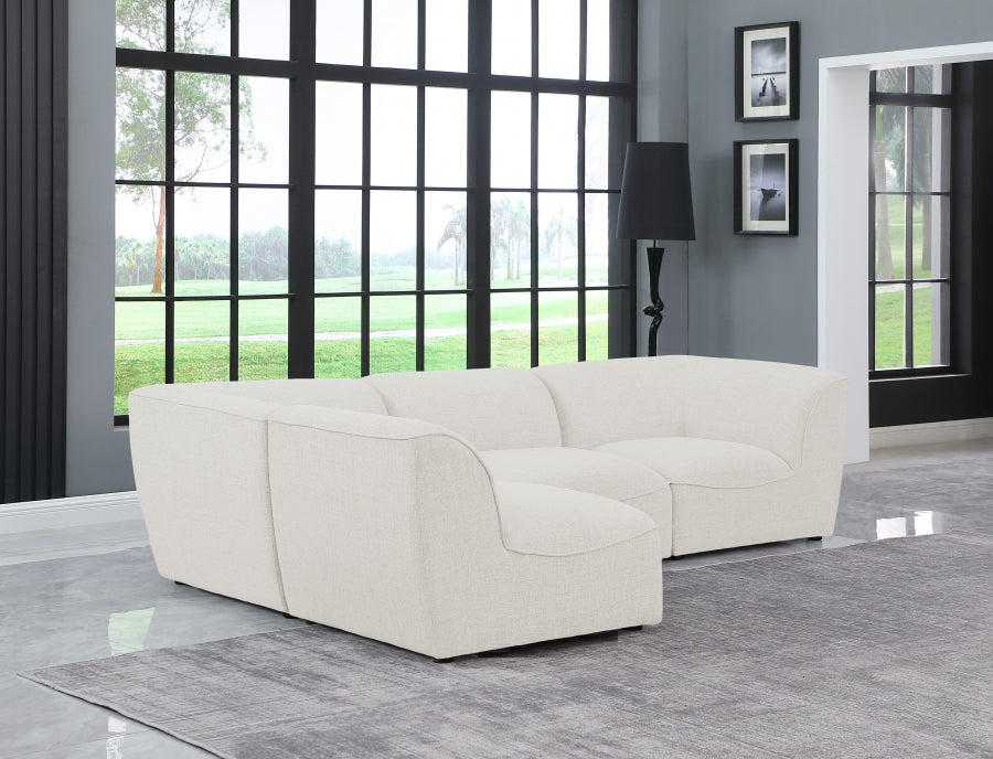 Miramar Cream Modular Sectional from Meridian - Luna Furniture