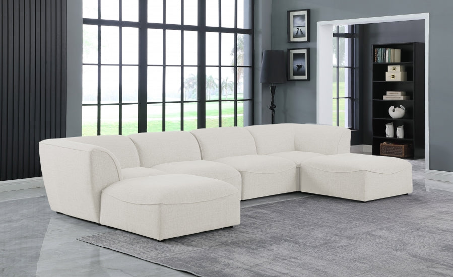 Miramar Cream Modular Sectional from Meridian - Luna Furniture