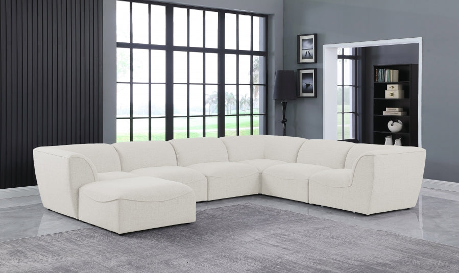 Miramar Cream Modular Sectional from Meridian - Luna Furniture