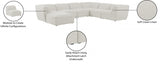 Miramar Cream Modular Sectional from Meridian - Luna Furniture