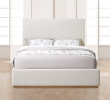 Monaco Cream Boucle Fabric Queen Bed from Meridian - Luna Furniture