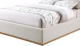 Monaco Cream Boucle Fabric Queen Bed from Meridian - Luna Furniture