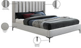 Nadia Cream Velvet Full Bed from Meridian - Luna Furniture