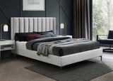 Nadia Cream Velvet King Bed from Meridian - Luna Furniture