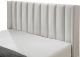 Nadia Cream Velvet King Bed from Meridian - Luna Furniture