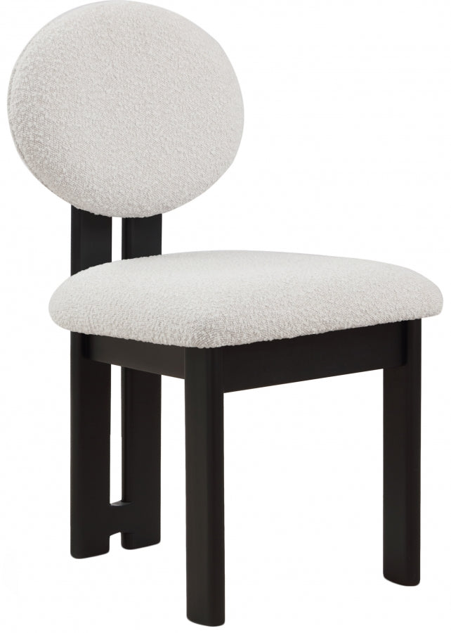 Cream Napa Boucle Fabric Dining Chair, Set of 2 from Meridian - Luna Furniture