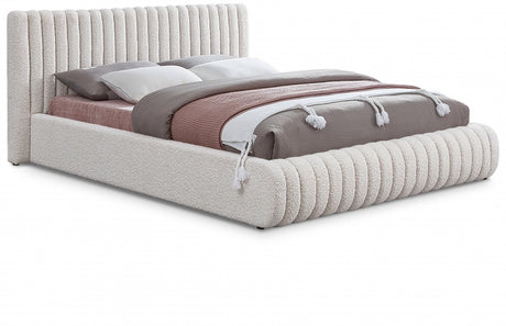 Nash Cream Nash Boucle Fabric King Bed from Meridian - Luna Furniture